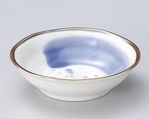 ルリ刷毛深小皿【日本製　美濃焼】