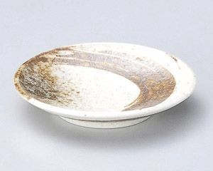 志野サビ刷毛3.0薬味皿【日本製　美濃焼】