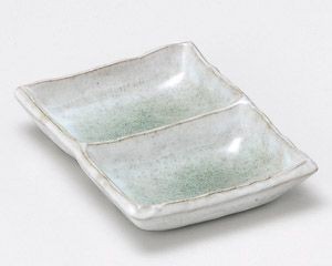 新緑二品皿【日本製　美濃焼】