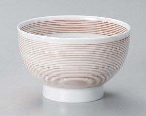 赤千筋高台5.5鉢【日本製　美濃焼】