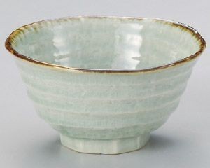 翠玉ロクベ茶碗【日本製　美濃焼】