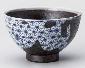 化粧流刺子茶碗【日本製　美濃焼】