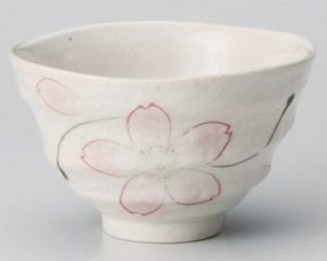 紅桜茶碗【日本製　美濃焼】