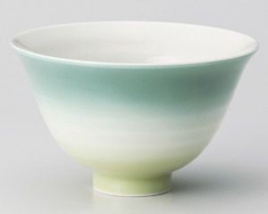 カラーグラデーションヒスイ茶碗【日本製　美濃焼】