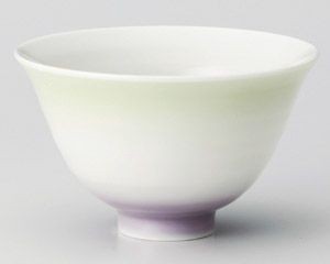 カラーグラデーションパープル茶碗【日本製　美濃焼】