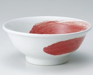 赤刷毛7.0反高台丼【日本製　美濃焼】