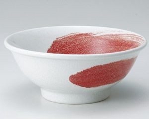 赤刷毛6.8反高台丼【日本製　美濃焼】