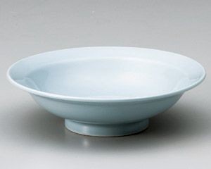 青磁8.0丸高台皿【日本製　美濃焼】