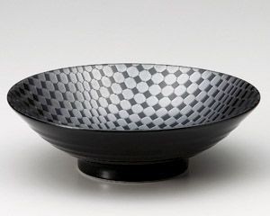 Mino ware Main Dish Bowl Checkered Made in Japan