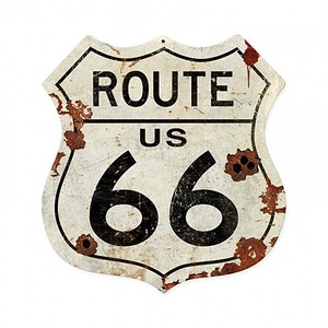 【スティールサイン】【ルート 66 ＆ ストリート】Route US 66 Shield Vintage sign 66-PT-PTS-448