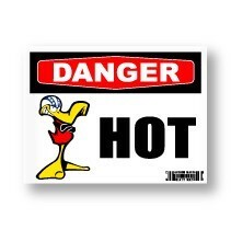 WD4DGHT/DANGER HOT/Wacky Duckステッカー