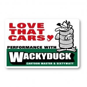 WD14LOVE/LOVE THAT CARS/Wacky Duckステッカー
