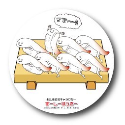 LCB-073/北斗市公式キャラクター ずーしーほっきー 缶バッジ（76mm）/握り