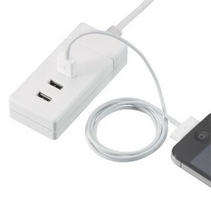 海外用マルチ変換タップ HPM6USB3WH