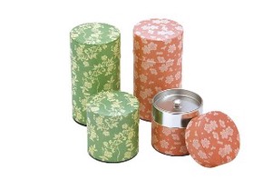 [Storage can] Flower Arabesque Sakura Ume Tea Canister Made in Japan