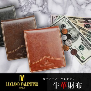 Bifold Wallet Cattle Leather Men's