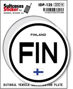 IDP-12S/フィンランド(FINLAND)/国際識別記号ステッカー/スーツケースステッカー　機材ケースにも！