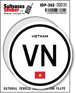 IDP-26S/ベトナム(VIETNAM)/国際識別記号ステッカー/スーツケースステッカー　機材ケースにも！