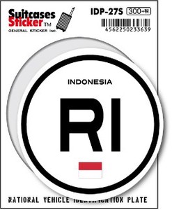 IDP-27S/インドネシア(INDONESIA)/国際識別記号ステッカー/スーツケースステッカー　機材ケースにも！