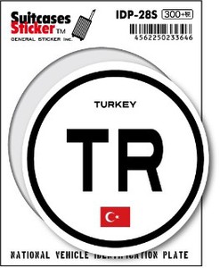 IDP-28S/トルコ(TURKEY)/国際識別記号ステッカー/スーツケースステッカー　機材ケースにも！