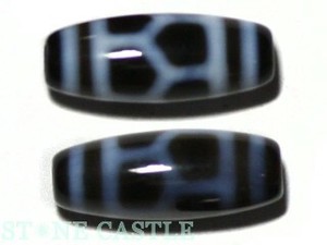 【天珠ビーズ】高級風化天珠2.0cm 亀甲