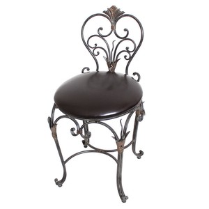 Chair Brown Synthetic Leather