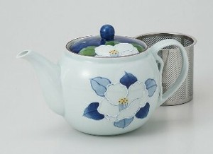 一珍山茶花　SSポット型急須　　（スーパーステンレス茶こし付）　《長崎県産　波佐見焼》