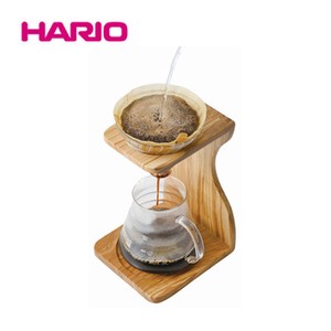 『HARIO』 V60シングルスタンドオリーブウッドスタンドセット  VSS-1206-OV （ハリオ）