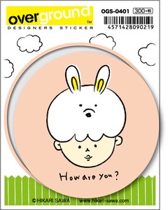 OGS-0401/HIKARI SAWA/How are you?（アーティストグッズ、イラストレーターステッカー）