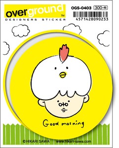 OGS-0403/HIKARI SAWA/Goodmorning（アーティストグッズ、イラストレーターステッカー）