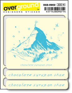 OGS-0902/chocolate syrup on shoe/mountain（アーティストグッズ、イラストレーターステッカー）