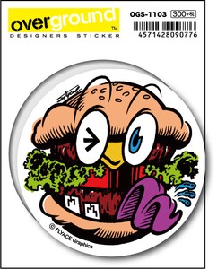 OGS-1103/Flyace Graphics /SMILE BURGER（アーティストグッズ、イラストレーターステッカー）