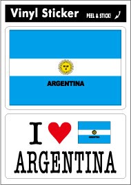FIL-10/国旗ステッカー/ARGENTINA・アルゼンチン/2枚セット