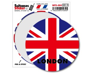WFS-004/国旗ステッカー（サークル）/LONDON・ロンドン