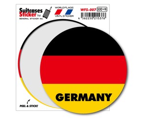 WFS-007/国旗ステッカー（サークル）/GERMANY・ドイツ