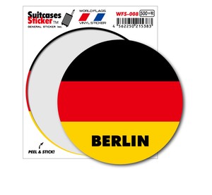 WFS-008/国旗ステッカー（サークル）/BERLIN・ベルリン