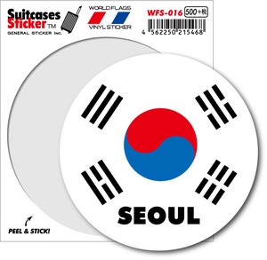 WFS-016/国旗ステッカー（サークル）/SEOUL・ソウル