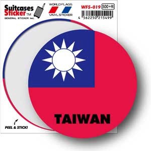 WFS-019/国旗ステッカー（サークル）/TAIWAN・台湾