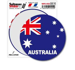 WFS-025/国旗ステッカー（サークル）/AUSTRALIA・オーストラリア