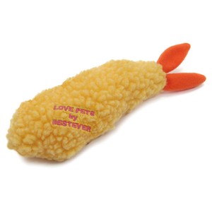 Love Pets Tempra Shrimp / A fun plush shrimp tempura-shaped dog toy