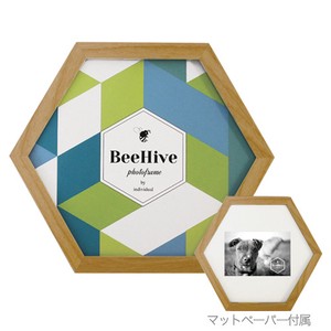 フォトフレーム 木製 六角形 変形 写真立て BeeHiveフレーム