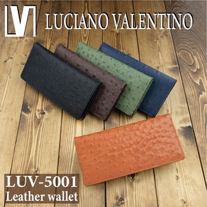 ★LUV-5001★Luciano Valentino ﾙﾁｱｰﾉﾊﾞﾚﾝﾁﾉ　オーストリッチ型押し レザースタンダード長財布