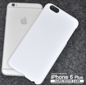 ＜スマホ用素材アイテム＞iPhone6 Plus/6s Plus（アイフォン）専用ハードホワイトケース