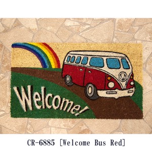 【玄関マット】Coir mat コイヤーマット［Welcome Bus］＜アメリカン雑貨＞