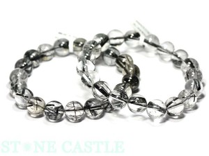 ☆高品質☆【天然石ブレスレット】ブラックルチルクォーツ (4A) (約10.5〜11mm)【天然石 パワーストーン】