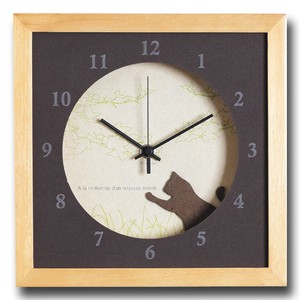 Northern Europe taste Interior Clock Clock/Watch Cat