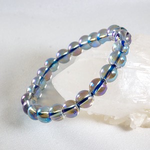 【天然石ブレスレット】コスモオーラ水晶(8mm)ブレス【天然石 オーラ水晶】