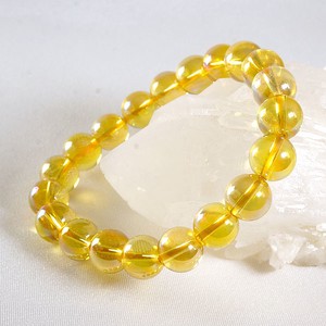 【天然石ブレスレット】ゴールドオーラ水晶(10mm)ブレス【天然石 オーラ水晶】
