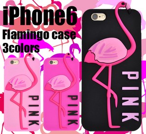 ＜スマホケース＞ピンクピンク♪　フラミンゴが丸々1羽！　iPhone6/6s（アイフォン）用フラミンゴケース