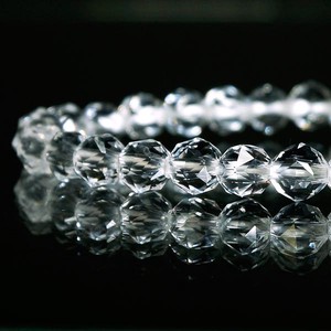 【天然石ブレスレット】＜ダイヤカット＞5A級天然水晶(6mm)ブレス【天然石 天然水晶】